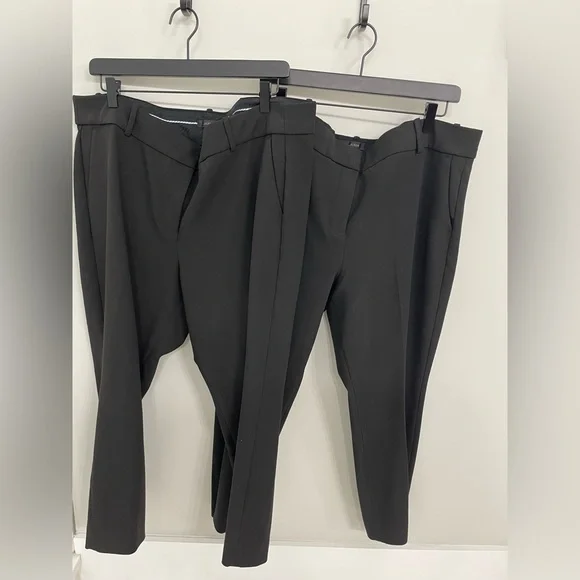 2 Pairs! J.Crew Cameron Slim Cropped Pant in Four-Season Stretch Size 18 Black 2 - Picture 3 of 10
